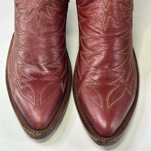 RRL Double RL Ralph Lauren Lottie Red Leather Cowboy Boots Women’s 8.5B NIB USA - Picture 11 of 11